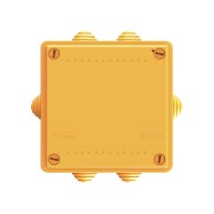 Коробка пластиковая FS с кабельными вводами и клеммниками, IP55, 100х100х50 мм, 5р, 450V, 20A, 10 кв.мм