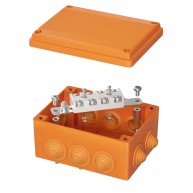 Коробка стальная FS с кабельными вводами и клеммниками, IP55, 150х110х70 мм, 4р, 450V, 32A, 10 кв.мм, нержавеющий контакт