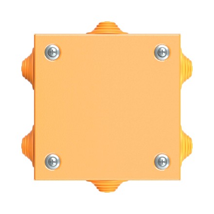 Коробка стальная FS с кабельными вводами и клеммниками, IP55, 150х150х80 мм, 4р, 450V, 32A, 10 кв.мм, нержавеющий контакт