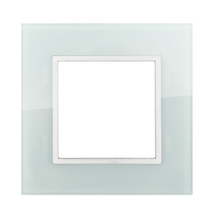 Рамки из натуральных материалов 1 постовые (белое стекло)