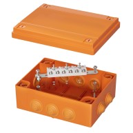Коробка пластиковая FS с кабельными вводами и клеммниками, IP55, 240x190x90 мм, 6р, 450V, 32A, 10 кв.мм, нержавеющий контакт