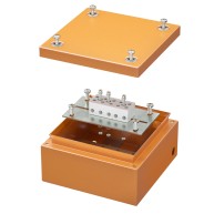 Коробка стальная FS с гладкими стенками и клеммниками, IP66, 150х150х80 мм, 5р, 450V, 20A, 10 кв.мм