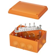 Коробка пластиковая FS с кабельными вводами и клеммниками, IP55, 150х110х70 мм, 8р, 450V, 6A,4 кв.мм