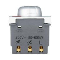 Светорегулятор 600Вт со световой индикацией (серебристый металлик)