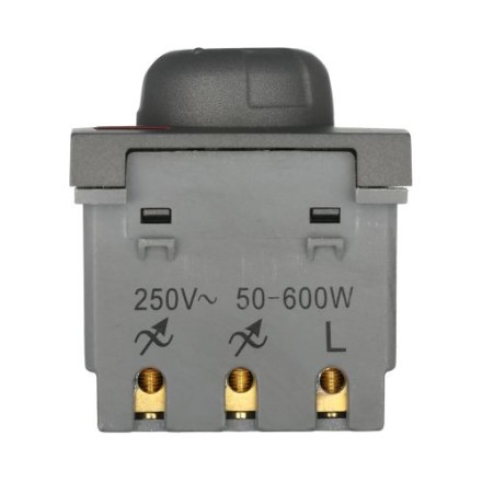 Светорегулятор 600Вт со световой индикацией (чёрный бархат)