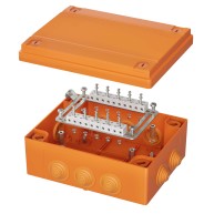 Коробка пластиковая FS с кабельными вводами и клеммниками, IP55, 240х190х90 мм, 20р, 450V, 6A, 4 кв.мм