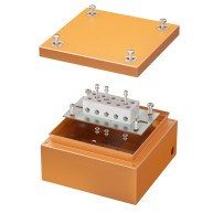 Коробка стальная FS с гладкими стенками и клеммниками IP66, 150х150х80 мм, 5р, 450V, 30A, 16 кв.мм