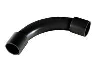 CUG25 Угол 90 гр.(единый) для труб D25мм, цвет чёрный